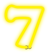 neon numeral 7