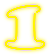 neon numeral simple 1