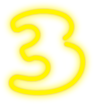 neon numeral simple 3
