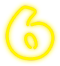neon numeral simple 6