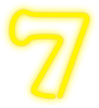 neon numeral simple 7
