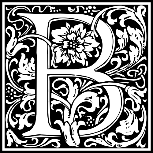 ornate letter B