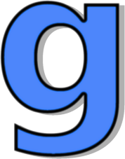 lowercase G blue