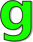 SIGNS SYMBOL / ALPHABETS NUMBERS / OUTLINED ALPHABET / GREEN @ WPClipart