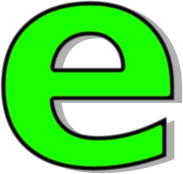 lowercase E green