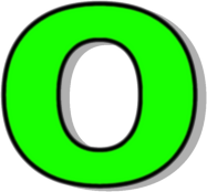 lowercase O green