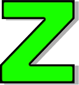 lowercase Z green