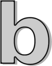 lowercase B grey