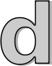 lowercase D grey