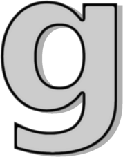 lowercase G grey