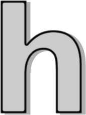 lowercase H grey