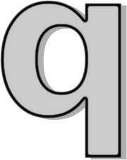 lowercase Q grey