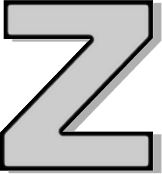 lowercase Z grey