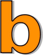lowercase B orange