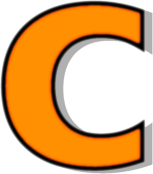 lowercase C orange