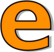 lowercase E orange