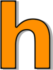 lowercase H orange