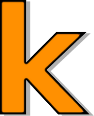 lowercase K orange