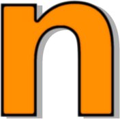 lowercase N orange