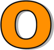 lowercase O orange