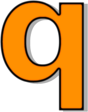 lowercase Q orange