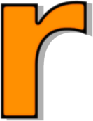 lowercase R orange