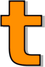 lowercase T orange