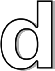 lowercase D outline