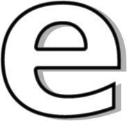 lowercase E outline
