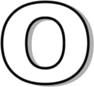 lowercase O outline