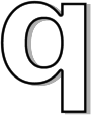 lowercase Q outline