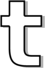 lowercase T outline
