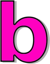 lowercase B pink