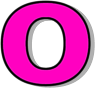 lowercase O pink