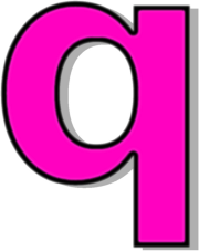 lowercase Q pink