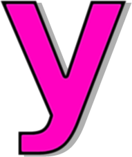 lowercase Y pink