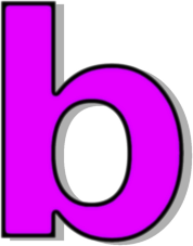 lowercase B purple