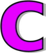lowercase C purple