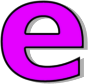 lowercase E purple