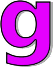 lowercase G purple