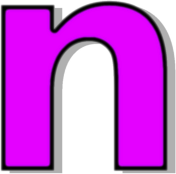 lowercase N purple