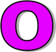 lowercase O purple
