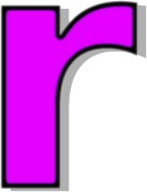 lowercase R purple