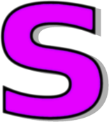 lowercase S purple
