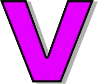 lowercase V purple