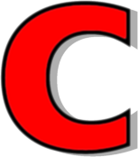 lowercase C red