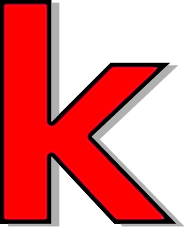 lowercase K red