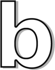 lowercase B white