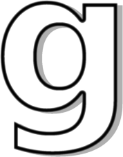 lowercase G white