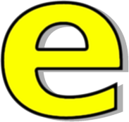 lowercase E yellow